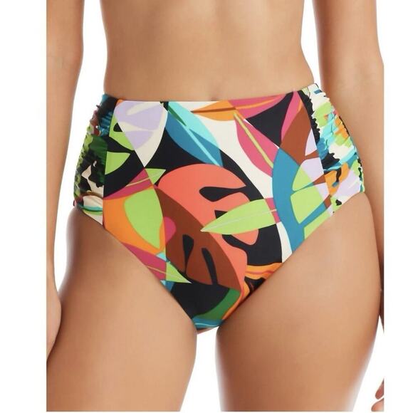 Bar III‎ Womens High-Waist Printed Beachwear Swim Bottom Size S NWT $48 - Picture 2 of 6